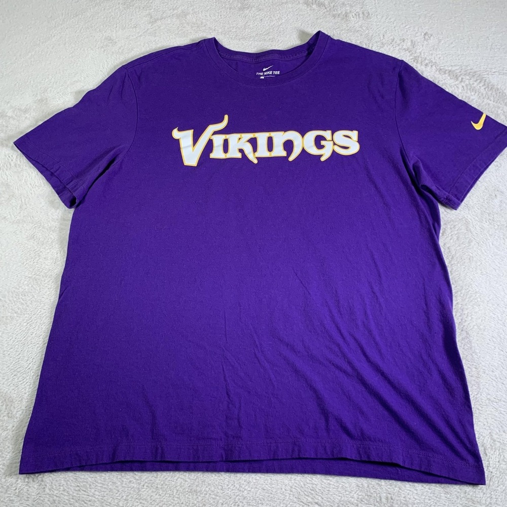 Minnesota Vikings Shirt Mens XL Purple NFL Football Nike Graphic‎ Crewneck Tee